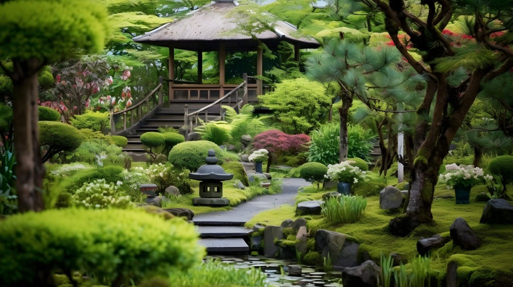 美丽精致的花园摄影图片