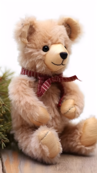 可爱小熊娃娃真实摄影图