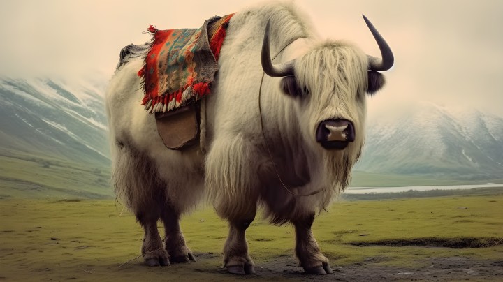 高原上的牦牛摄影版权图片下载
