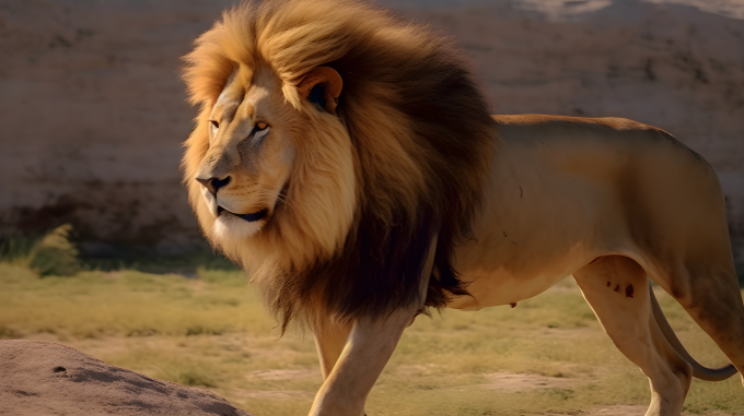 狮子头部特写摄影图片