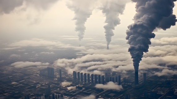 工业空气污染真实照片摄影图