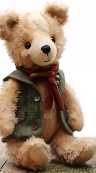 迷人的小熊玩偶摄影图片