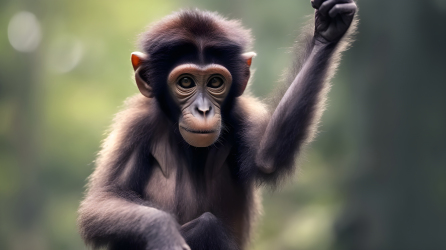 自然动物可爱小猴子摄影图