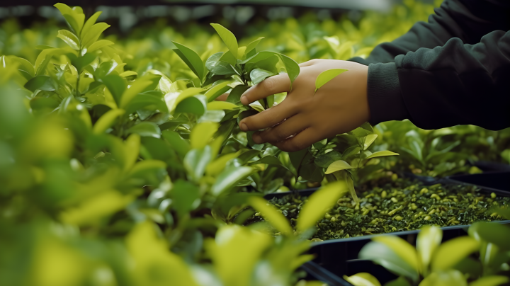 高度抛光表面的茶叶摄影版权图片下载