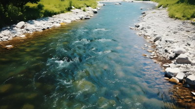 清澈河水的摄影图片