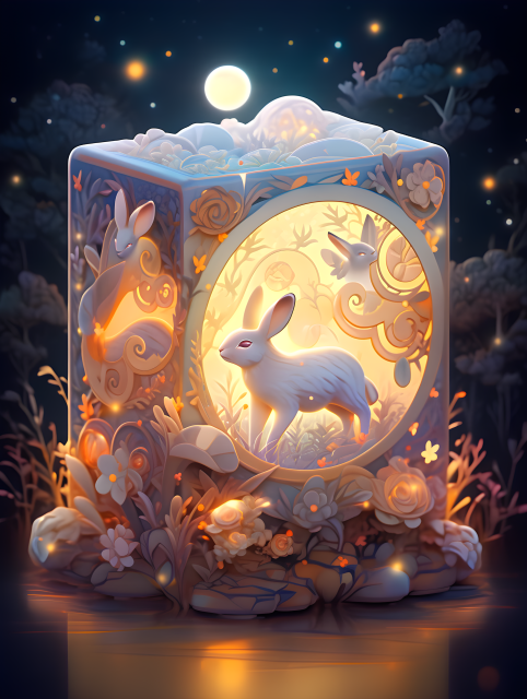 月饼礼盒摄影图片