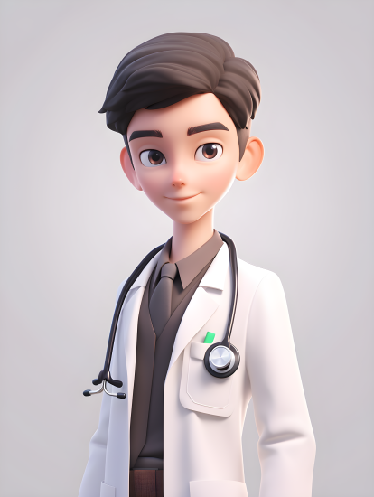 亚洲卡通帅气医生摄影图片