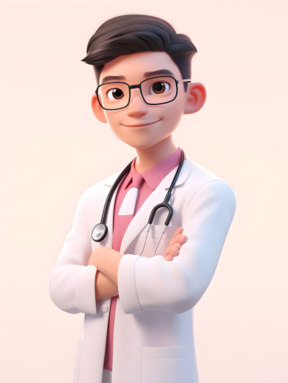 面对镜头亚洲卡通医生摄影图片