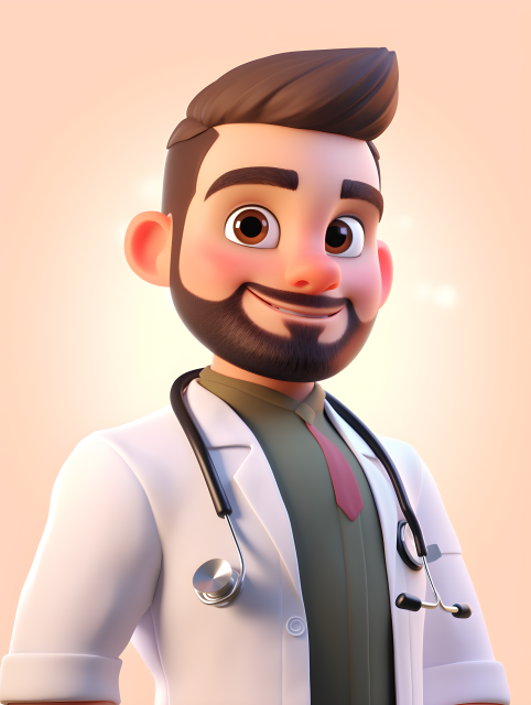 亚洲卡通男医生摄影图片