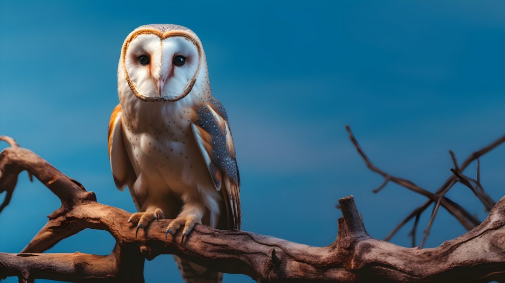 树枝上的长耳鸮摄影版权图片下载