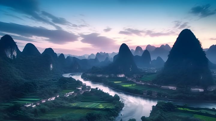 桂林风景河流摄影版权图片下载