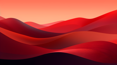 红色抽象山脉日落景色摄影图片