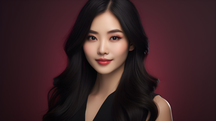 韩国风妆容美年轻女性模特摄影版权图片下载