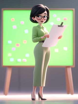 清新气息的女教师摄影图片