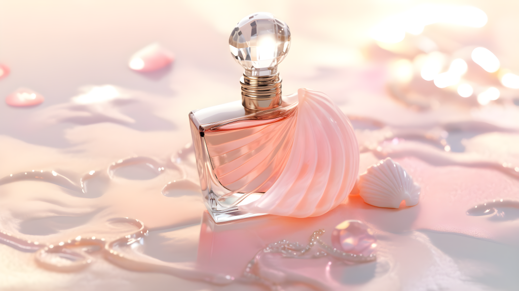 珍珠陶瓷贝壳香水摄影图片