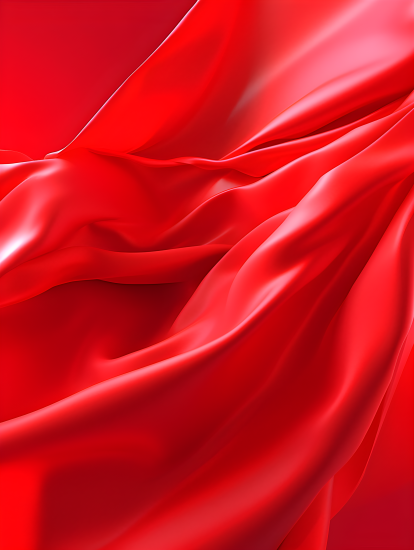 红旗飘扬，丝绸般的摇曳舞蹈，立体高清4K摄影图片