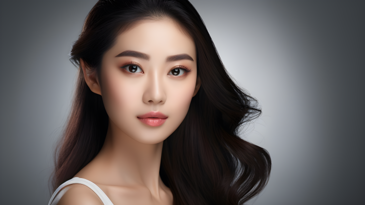 自信的亚洲女模特摄影图版权图片下载