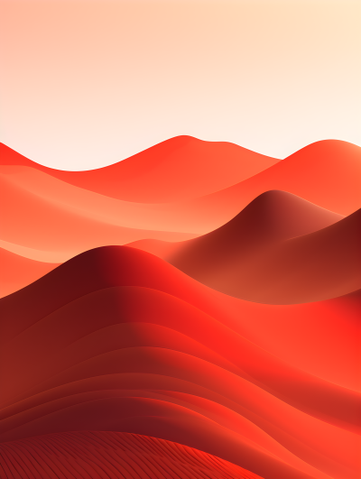 日落时分的抽象山脉摄影图