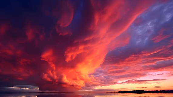 火烧云自然美景摄影图片
