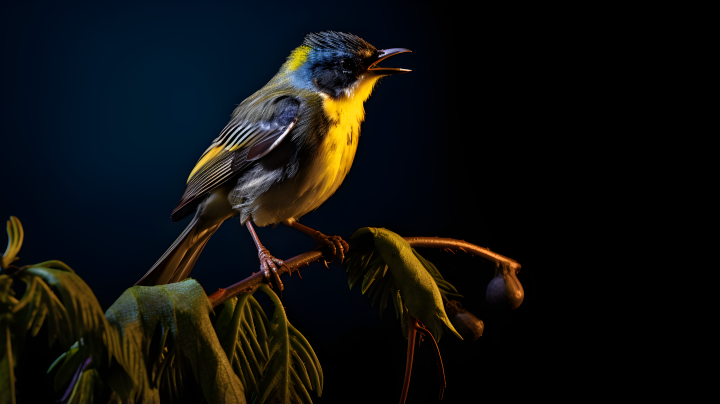 黑暗背景上的鸟儿摄影图版权图片下载
