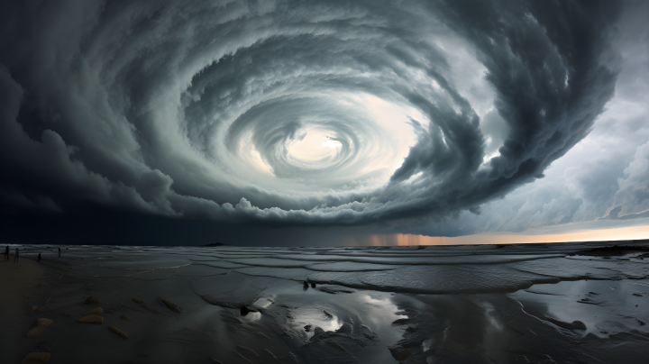 天空下的巨大飓风摄影图版权图片下载