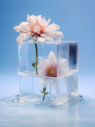冰封花朵艺术照片摄影图片