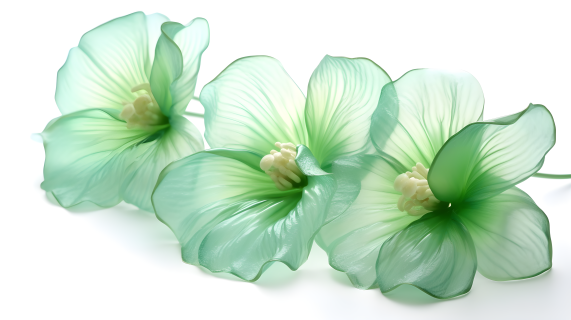 鲜绿色透亮的花卉摄影图片