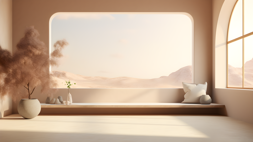 清新白色风格的静谧空间摄影版权图片下载