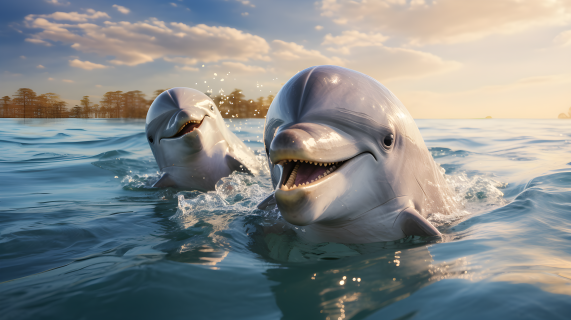 海豚海洋生物摄影图