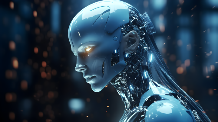未来科技感人工智能机器人摄影图版权图片下载