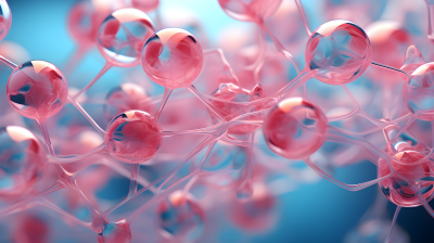 粉色医疗微观分子结构摄影图