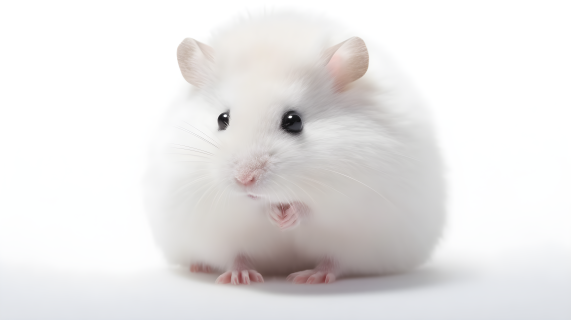 小老鼠在白色地面上的摄影图片