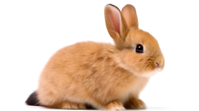 绚丽色彩的小棕兔摄影图片