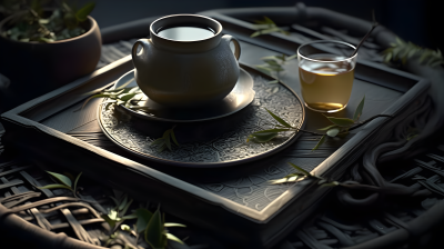 红木茶具茶文化图片