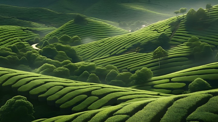 印度茶园风景摄影版权图片下载