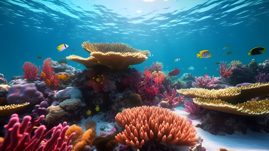 生长在一起璀璨的珊瑚摄影版权图片下载