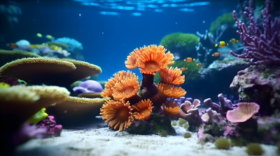 绚丽珊瑚礁摄影图片