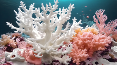漂亮的白色珊瑚摄影图片