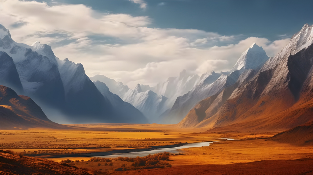 山谷自然风光摄影图片