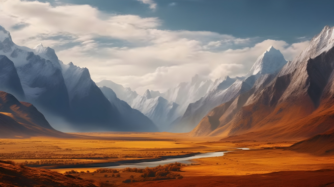 山谷自然风光摄影图片