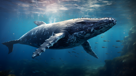 海底世界座头鲸摄影图片