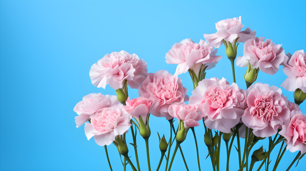 温柔的康乃馨摄影图