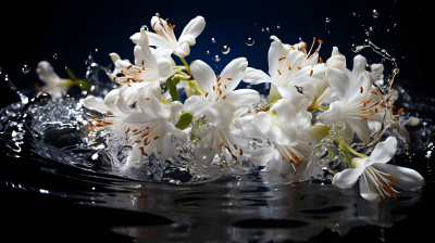 白色花朵背景摄影图