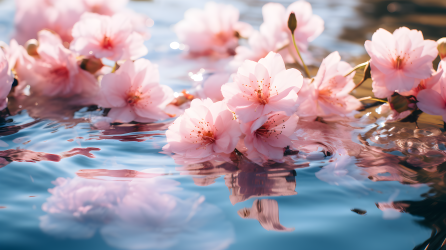 柔美细腻的粉色花朵摄影图
