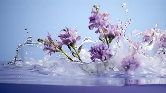 清新细腻紫色花卉背景摄影图片