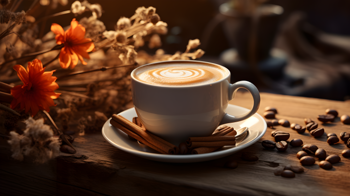 咖啡的巧克力光影摄影版权图片下载