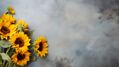 一大束鲜艳的向日葵摄影图