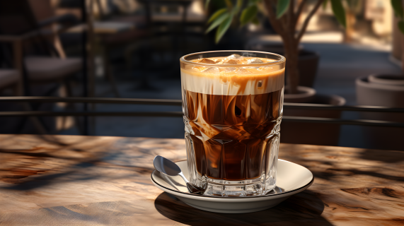 咖啡杯中的图灵咖啡摄影图片