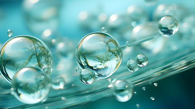 半透明泡泡医美护肤成分摄影