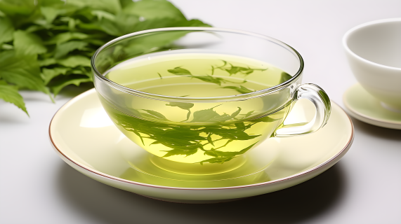 清香四溢的绿茶摄影图